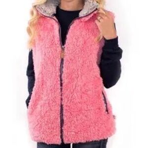 Simply Southern Coral Sherpa Vest